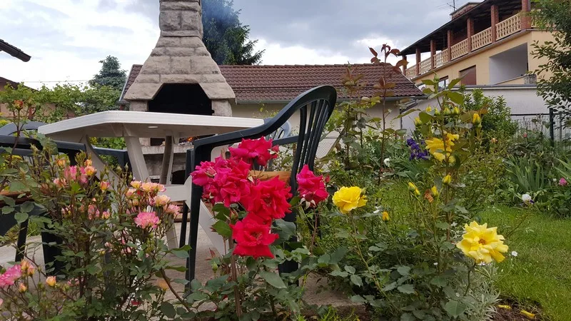 Cvjetno dvorište s roštiljem